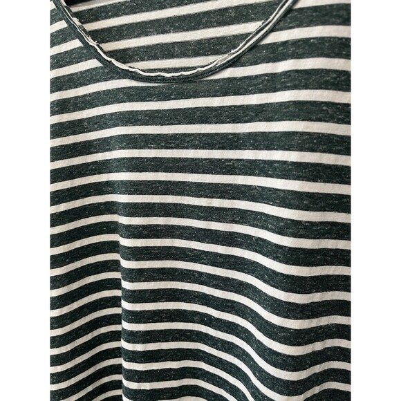 Free People Beach One Body Un Deux Green Striped Oversized Tunic Top Long Sleeve - Picture 9 of 9